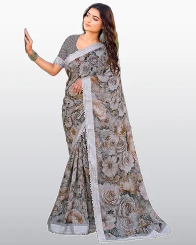 Charmi Weighless Pattern Swarovski Work Sarees