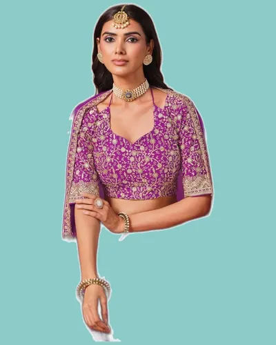Faux Georgette Heavy Diamond Work Celebratory Lehengas — image 5