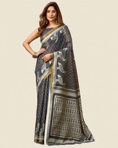 Premium Cotton Jhallar Comfortable Sarees