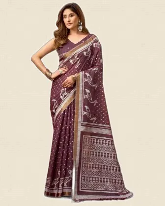 Premium Cotton Jhallar Comfortable Sarees — image 3