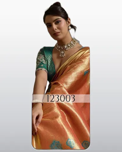 Signature Shimmering Banarasi Jacquard Festival Sarees — image 4
