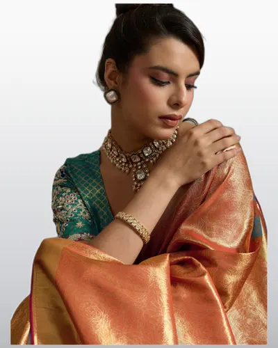 Signature Shimmering Banarasi Jacquard Festival Sarees — image 2
