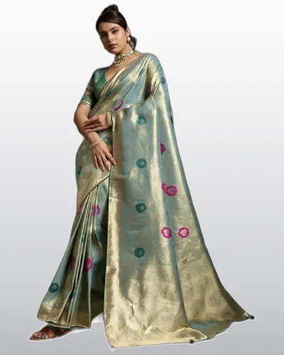 Signature Shimmering Banarasi Jacquard Festival Sarees