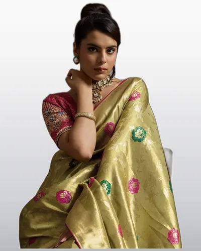 Signature Shimmering Banarasi Jacquard Festival Sarees — image 2