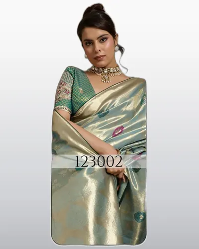 Signature Shimmering Banarasi Jacquard Festival Sarees — image 4