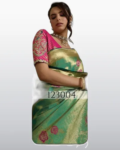 Signature Shimmering Banarasi Jacquard Festival Sarees — image 5