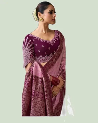 Stunning Signature Lightweight Crepe Wedding Sarees — image 2
