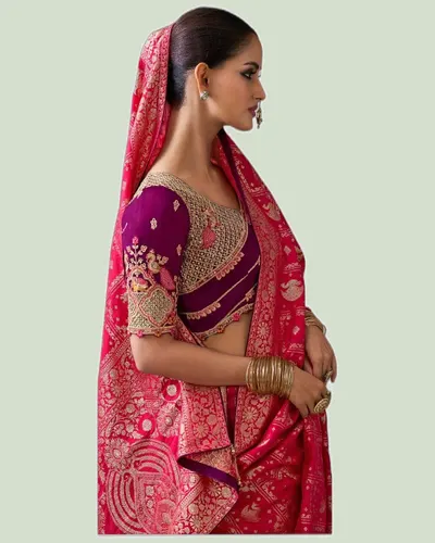 Stunning Signature Lightweight Crepe Wedding Sarees — image 2