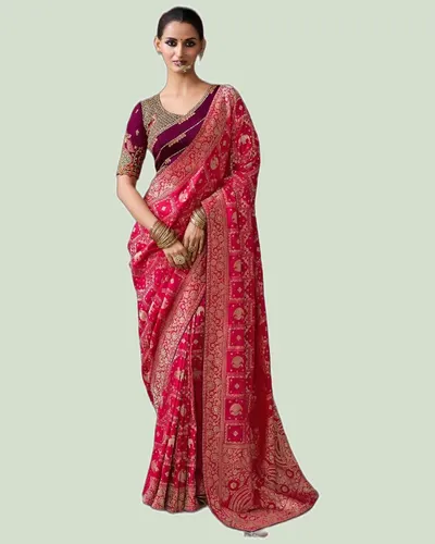 Stunning Signature Lightweight Crepe Wedding Sarees