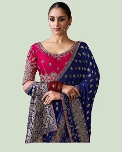Stunning Signature Lightweight Crepe Wedding Sarees — image 2