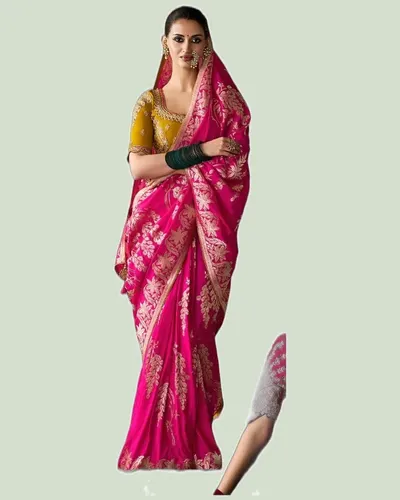 Stunning Signature Lightweight Crepe Wedding Sarees — image 4