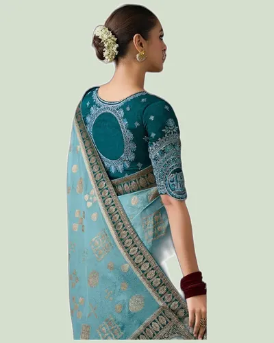 Stunning Signature Lightweight Crepe Wedding Sarees — image 2