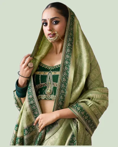 Stunning Signature Lightweight Crepe Wedding Sarees — image 2