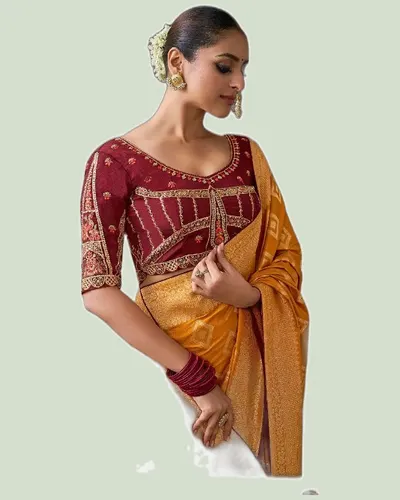 Stunning Signature Lightweight Crepe Wedding Sarees — image 2