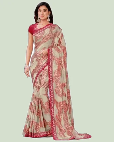 Premium Wear Crape Satin Festival Sarees