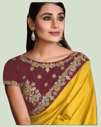 Premium Wear Crape Satin Festival Sarees — image 2