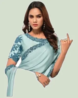 Premium Wear Crape Satin Festival Sarees — image 2