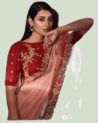Premium Wear Crape Satin Festival Sarees — image 2