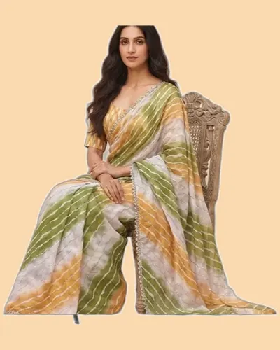 Digital Print Space Silk Bridal Sarees — image 6