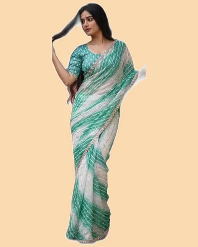 Digital Print Space Silk Bridal Sarees — image 3