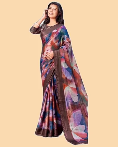 Glamorous Siya Silk Digital Print Regular Sarees — image 2