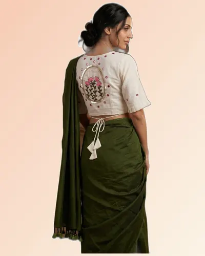 Stunning Heavy Khadi Cotton Casual Sarees