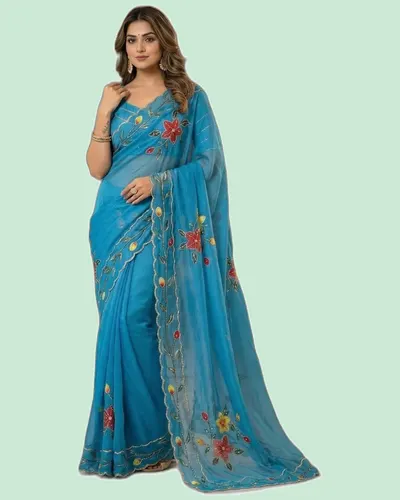 Rich Look Zimmy Choo Floral Prints Sarees — image 2
