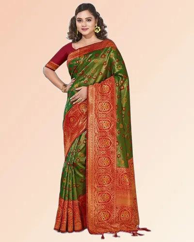 Radiant Shining Patola Silk Broad Border Sarees