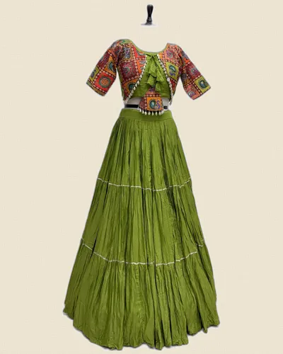Striking Pure Cotton Ribbon Lace Lehengas — image 10