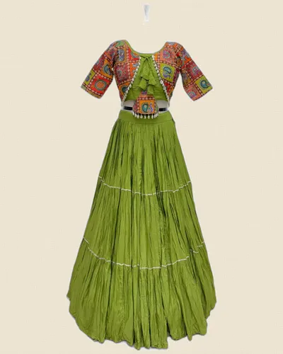 Striking Pure Cotton Ribbon Lace Lehengas — image 11