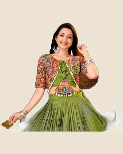 Striking Pure Cotton Ribbon Lace Lehengas — image 9