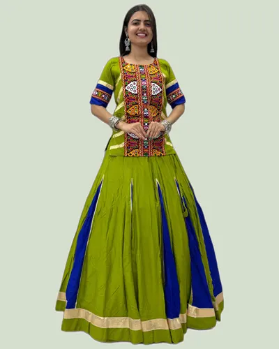 Fluid Pure Cotton Festival  Kediyu Lehengas