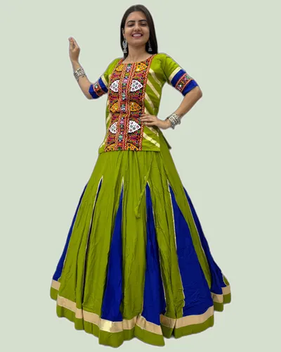 Fluid Pure Cotton Festival  Kediyu Lehengas — image 5