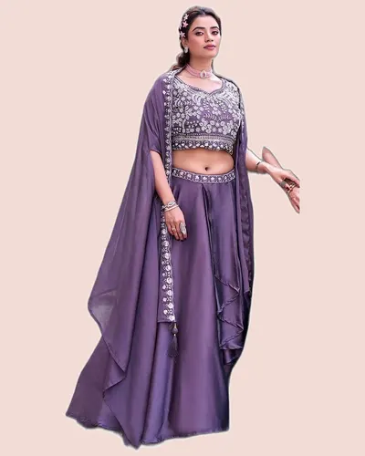 Stunning Pure Rangoli Silk Heavy  Embroidery Lehengas — image 6