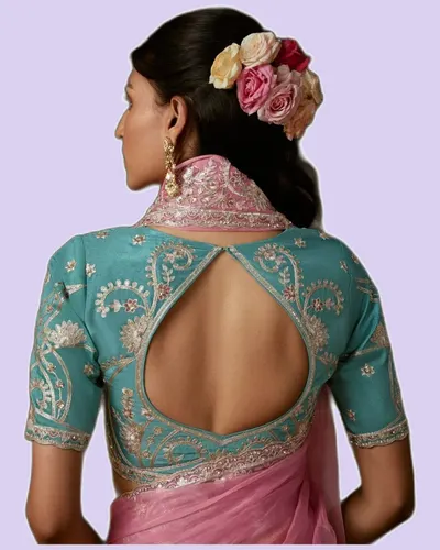 Rich Look Zari Organza Chandrima Sarees — image 4