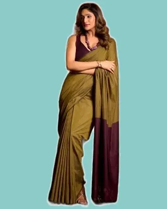 Elegant Mal Cotton Contrast Pallu Sarees — image 5