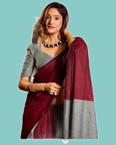 Elegant Mal Cotton Contrast Pallu Sarees — image 2
