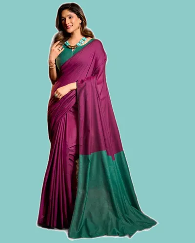 Elegant Mal Cotton Contrast Pallu Sarees