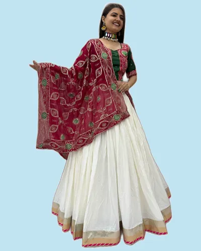 Royal Pure Rion Cotton Festive Dandiya Lehengas — image 6