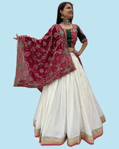 Royal Pure Rion Cotton Festive Dandiya Lehengas — image 4