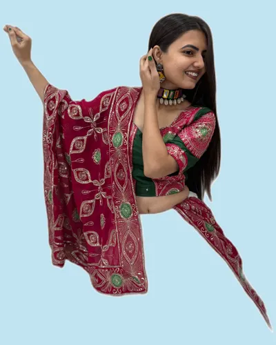 Royal Pure Rion Cotton Festive Dandiya Lehengas — image 5