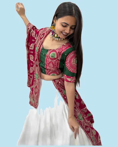 Royal Pure Rion Cotton Festive Dandiya Lehengas — image 7