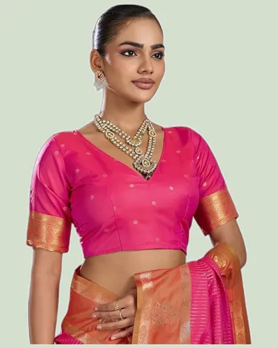 Timeless Crafted Silk Zari Weaving Pallu Border Sarees — image 2