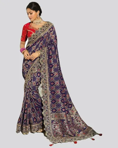 Bandhej  Pure Georgette Heavy Work Designer Sarees — image 4
