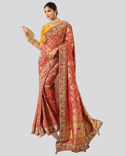 Bandhej  Pure Georgette Heavy Work Designer Sarees — image 5