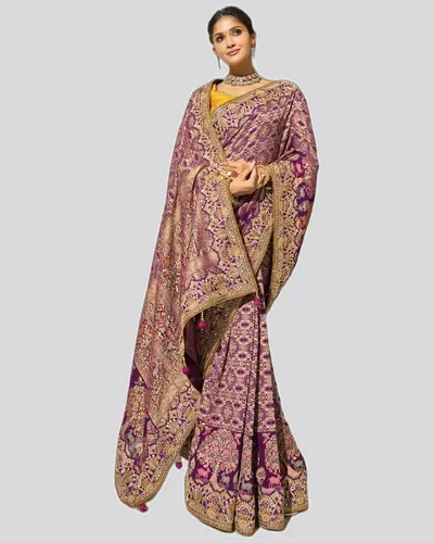 Bandhej  Pure Georgette Heavy Work Designer Sarees — image 4