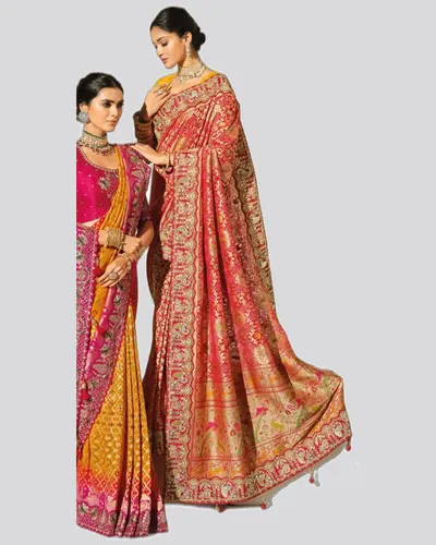 Bandhej  Pure Georgette Heavy Work Designer Sarees — image 6