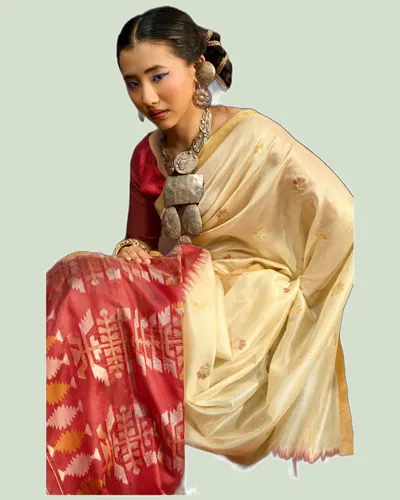 Kanoi Paithani Tussar Silk Handloom Weaving Sarees — image 2