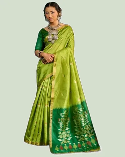Kanoi Paithani Tussar Silk Handloom Weaving Sarees — image 2