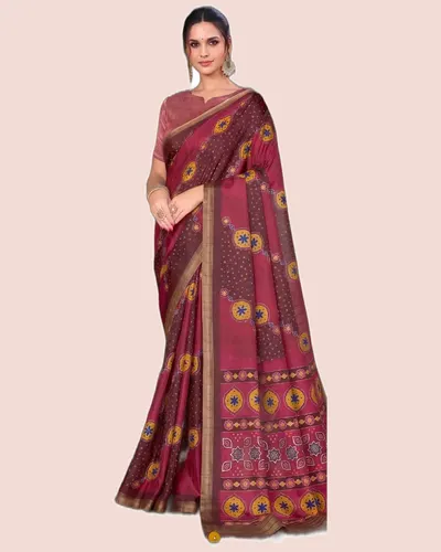 Exclusive Floral Motifs Multi-thread Embroidery Sarees